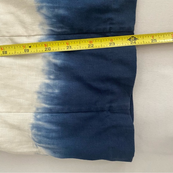 Lafayette 148 New York Short Sleeve Shirt Jacket Size 14 100% Linen Tie Dye - Picture 11 of 13
